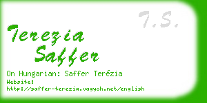 terezia saffer business card